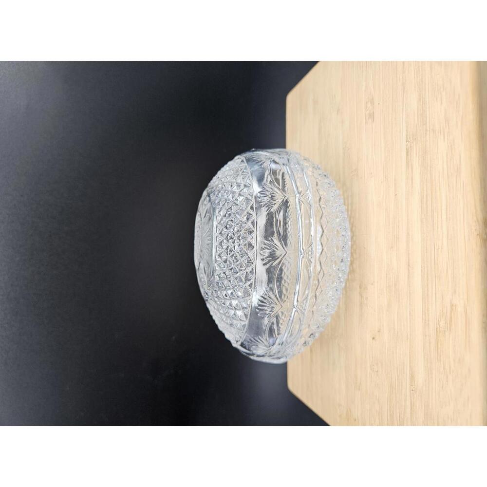 Vintage Avon Lead Crystal Egg Trinket Box Fostoria Glass